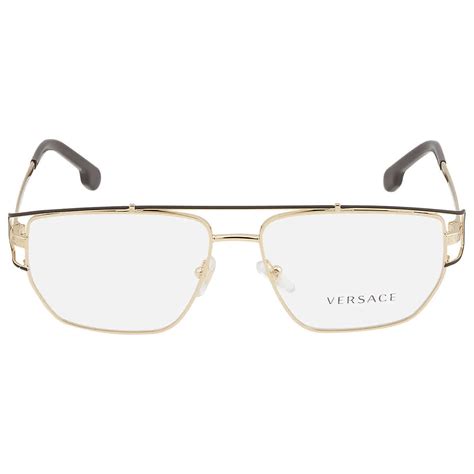 Versace VE1257 1436 Gold Metal Hexagonal Eyeglasses